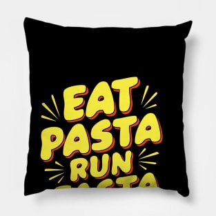 eat pasta run fasta Pillow