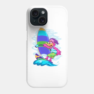 Cartoon Duck Windsurfer Phone Case