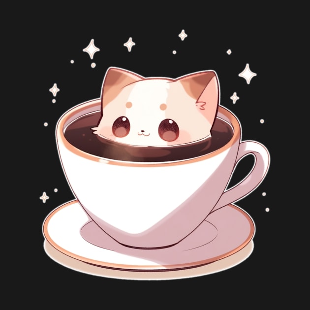 Cute Coffee Cat Cup by Seraphine