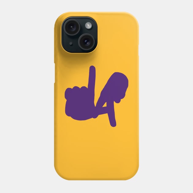 LA Hands Silhouette, Purple Phone Case by Niemand