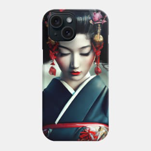 Japanese Geisha painting Phone Case