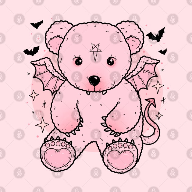 Bat Teddy Bear by chiaraLBart