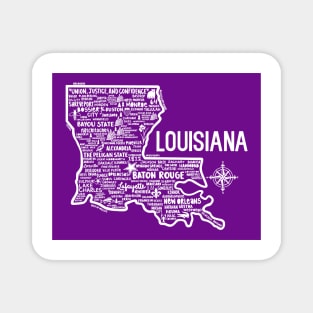 Louisiana Map Magnet