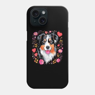 Australian Shepherd Valentine Day Phone Case