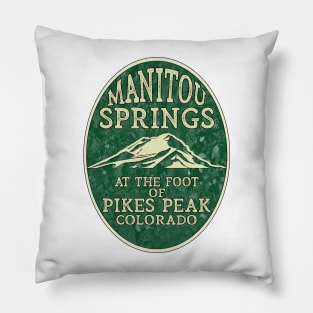 Manitou Springs Colorado Pikes Peak Mountains Pillow