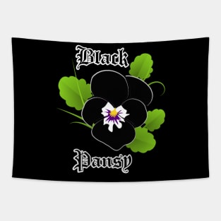 Black pansy – Gothic flower Tapestry