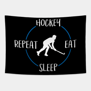 Hockey Eat Sleep Repeat Gift For Field Hockey Players Tapestry