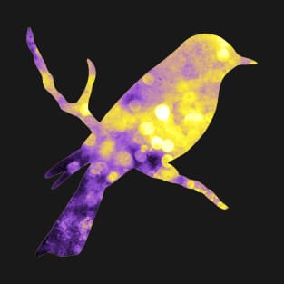 Nonbinary Pride Bird on a Branch T-Shirt