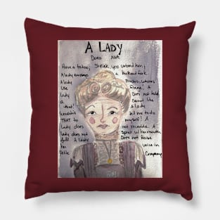 Lady Button Lady Rules Pillow