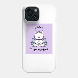 Kawaii Cute Yoga Meditating Cat Phone Case