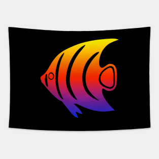 Colourful Vector Graphic Fish Design Tapestry