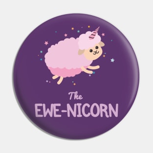 Ewenicorn | Sheep Ewe Puns | Funny Unicorn Pin