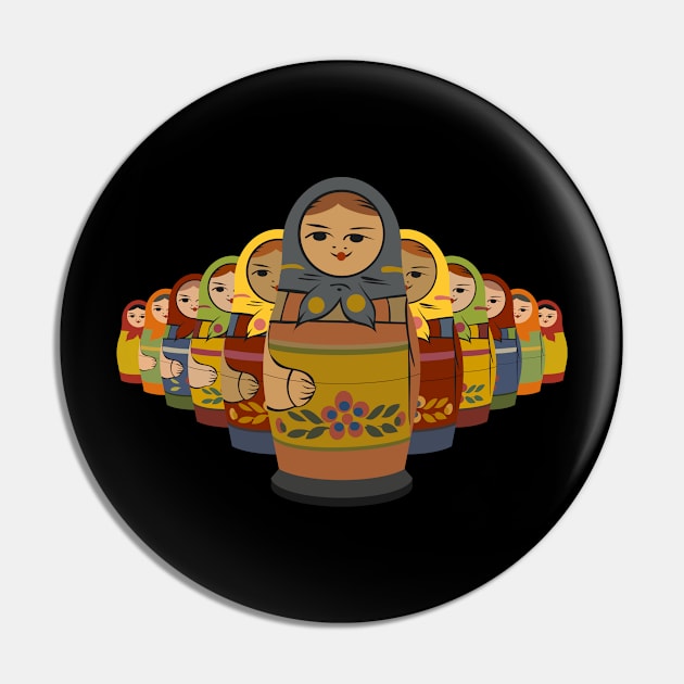 Matryoshka Pin by n23tees