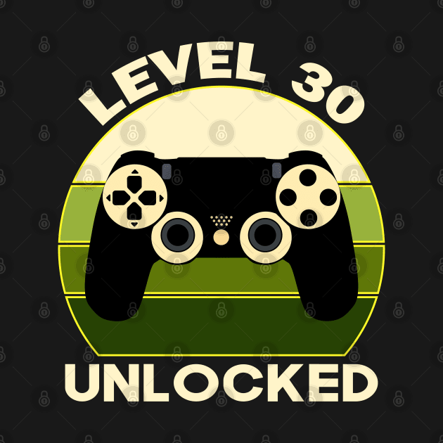 LEVEL 30 UNLOCKED Birhday Gift/ 30Th birthday gift/ anniversary 30 by UranusArts