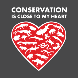 Amphibians Conservation Heart T-Shirt