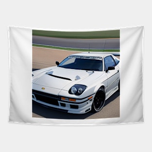 Vintage RX7 Car On The Track Tapestry