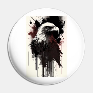 Majestic Eagle Ink Portrait Pin