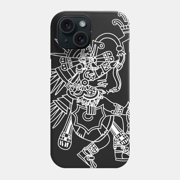 Aztec Quetzalcoatl Drawing Phone Case by MeatMan