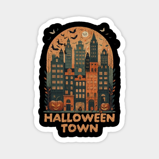 halloweentown - town scary Magnet by mnd_Ξkh0s