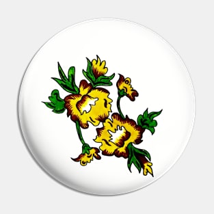 unique brown and yellow floral design Pin