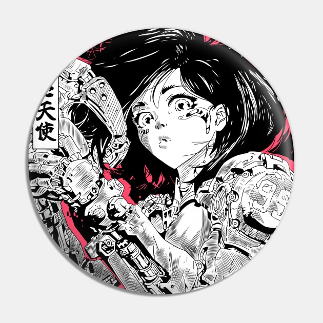 Red GUNNM alita Pin by paisdelasmaquinas