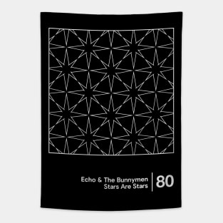 Echo & The Bunnymen - Minimalist Style Graphic Artwork Tapestry