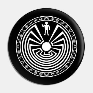 Man in the Maze [white] Pin