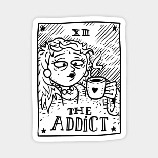 coffee tarot card. the addict. Magnet