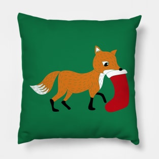 Festive as Fox Pillow