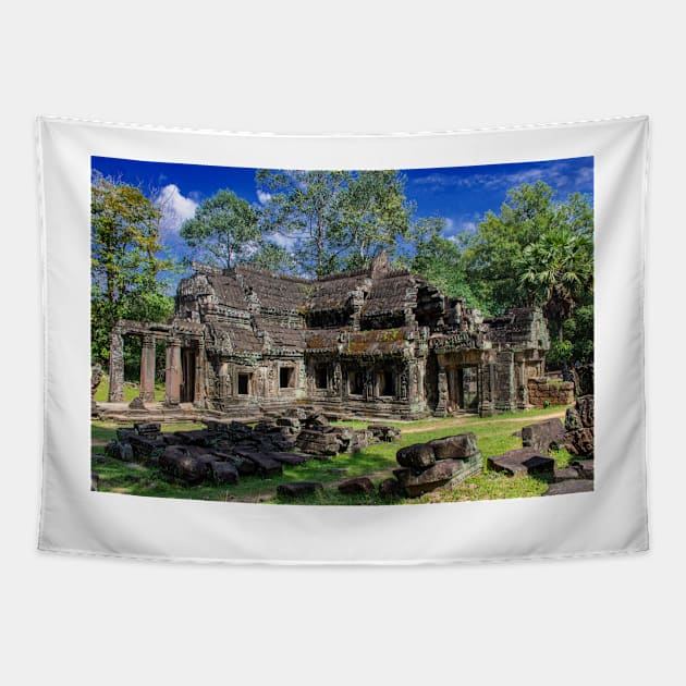 Banteay Kdei Temple in the Midday Sun Tapestry by BrianPShaw