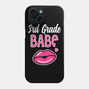 3rd Third Grade Babe Teacher Back to School Phone Case