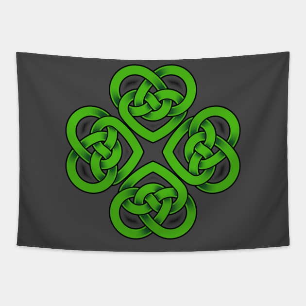 Irish Shamrock - Four Leaf Clover Tapestry by Ricardo77