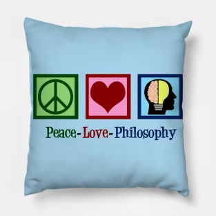 Peace Love Philosophy Pillow