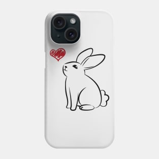 Bunny Rabbit in love Phone Case