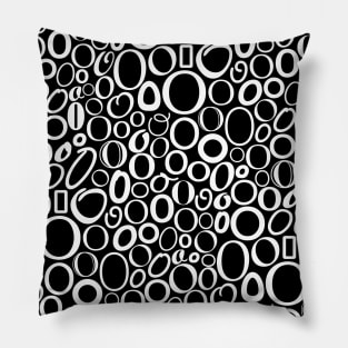 O - Typography (White) Pillow