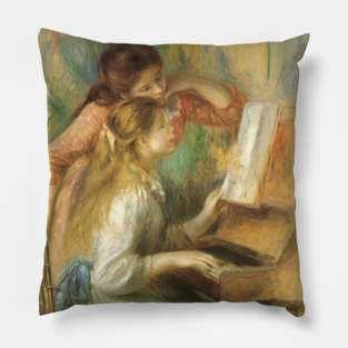 Young Girls at the Piano by Pierre Renoir Pillow