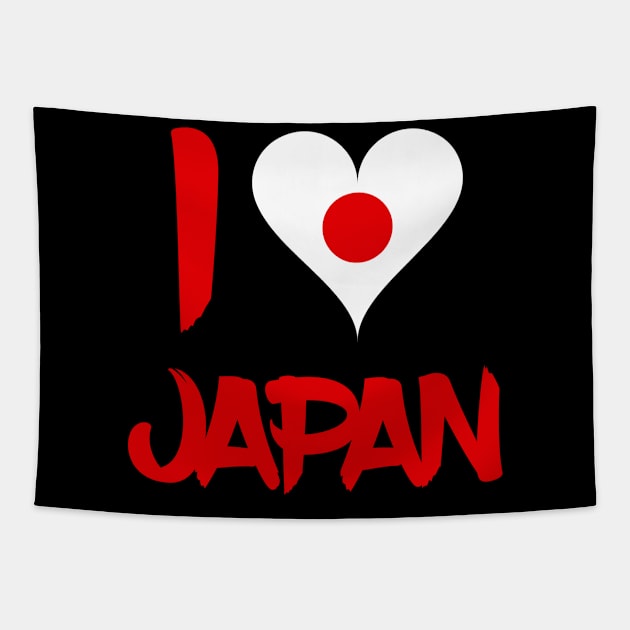 I Love Japan Tapestry by MessageOnApparel