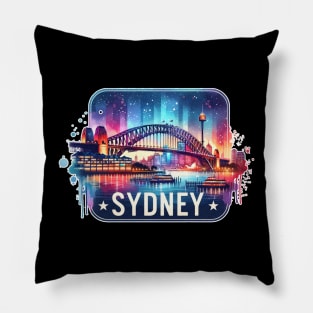 SYDNEY HARBOR NEW SOUTH WALES AUSTRALIA BRIDGE Pillow