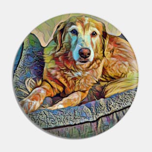 Golden Retriever Chillin Pin