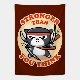 Ninja Cat | Stronger Than You Think Tapestry