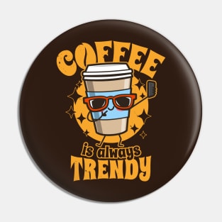 Funny Cute Millennial Coffee Trendy Selfie Slogan Meme Pin