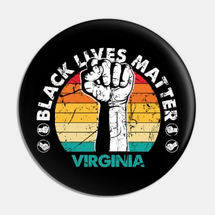 Virginia black lives matter political protest Pin