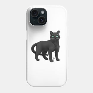 Cat - Russian Blue - Dark Gray Phone Case