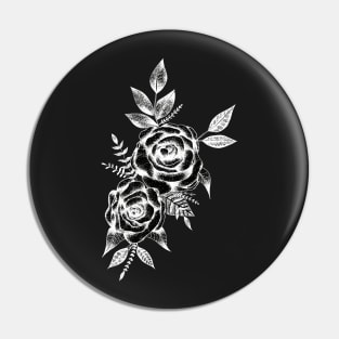 Dotwork Roses Pin