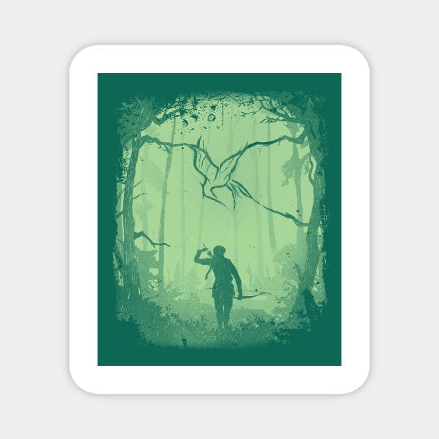 Hunger Games Woods - Green Magnet by Uwaki