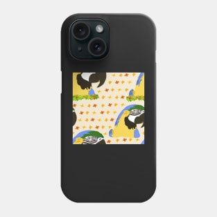 Yellow Ara Parrot and Flowers Phone Case