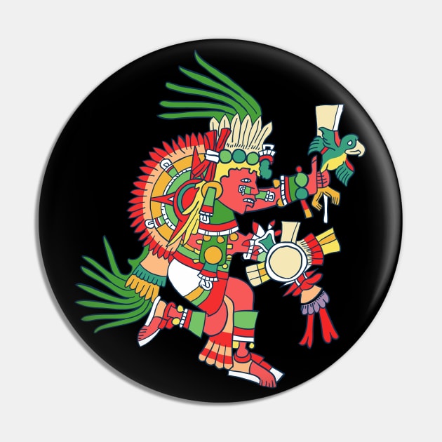 Tonatiuh, Aztec sun God Pin by StabbedHeart