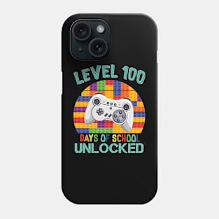 Kids Level 100 Days Unlocked 100th Day of School Boys Girls Phone Case