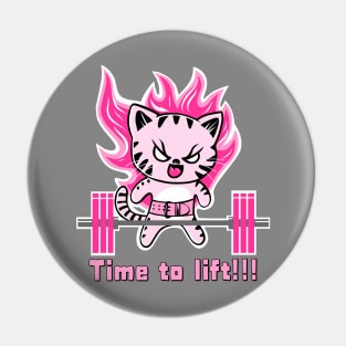 Weight lifting cat, gym girl, fitness girl Pin