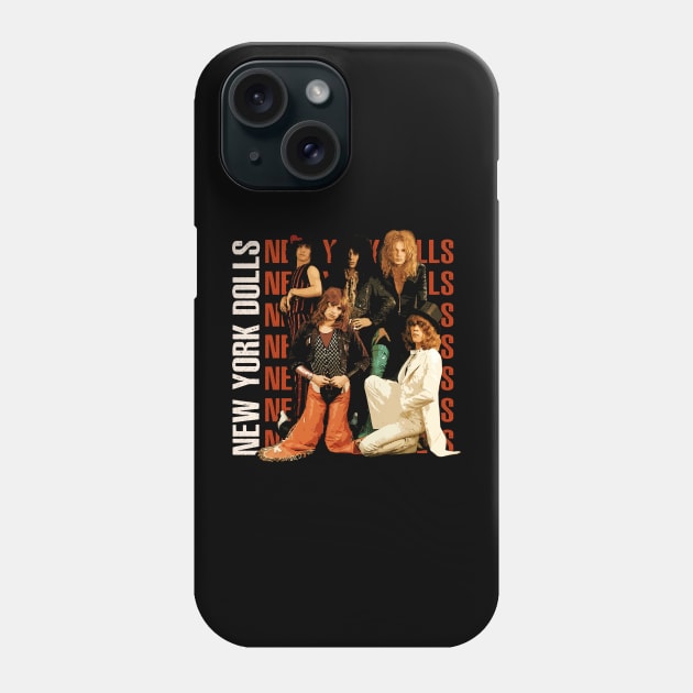 New York Dolls Live Wire Stage Sparks And Swagger Phone Case by ElenaBerryDesigns